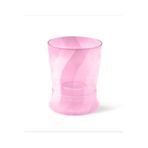Melkan Home Burgu Ayaklı Kristal Orkide Saksı 1,3 Litre Şeffaf Pembe Şeffaf Pembe