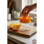 Melkan Home Cam Limon Sıkacağı, Narenciye Sıkacağı, Portakal Sıkacağı Cam Narenciye Sıkacağı 300ml - Turuncu