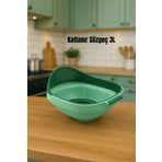 Melkan Home Katlanır Süzgeç, Akordiyon Süzgeç, Pirinç Süzgeci, Çok Amaçlı Katlanır Yıkama Süzgeci 3 Litre