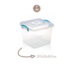 Melkan Home Kilitli Kapaklı Saklama Kabı, Kiler Kabı, Saklama Kutusu, Şeffaf Saklama Kabı 6 Litre Şeffaf
