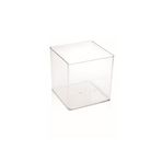Melkan Home Küp Saksı 2,8 Litre 15 Cm Şeffaf Kristal Saksı Şeffaf Küp Saksı Şeffaf Saksı Şeffaf