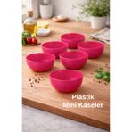 Melkan Home Yuvarlak Mini Kase Set 0,2 Litre X 6 Adet Pembe