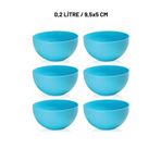 Melkan Home Yuvarlak Mini Kase Set 0,2 Litre X 6 Adet Turkuaz