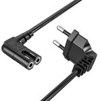 Mellbree 1M Euro Güç Kablosu C7 90 Derece Samsung Kablo Siyah, Güç Kablosu, PS4 PS5 için Avrupa Düz Fişli TV Bağlantı Kablosu, LG Philips Sony Panasonic TV, Blu-ray, Radyo, PC, Monitör, Yazıcı