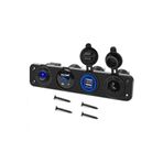 Mellifera Araç Şarj Anahtar Paneli USB Çakmak Soketi Led Voltmetre ON/OFF Anahtar 12V/24V Kamyon Karavan Tekne
