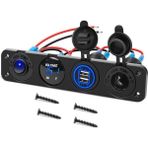 Mellifera Dc 12V 24V Panel montaj 3 Usb bağlantı noktaları 2 usb-bir 3.1A + tip-c Pd3.0 araç şarj soketi