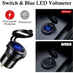MELLİFERA Karavan Tekne Yat 12-24V 90W Metal Çift USB C Tip C Pd On Off Anahtarlı Voltaj Güç Ekranı Şarj Soketi