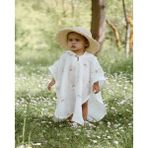 Mells Baby Organik %100 Pamuk Müslin Kapşonlu Plaj Panço Bornoz 0-2 Yaş Desenli Banyo Havlu - 0 - 2 Yaş