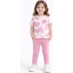 Melodi Kids Kız Çocuk Yazlık Tişört Tayt Takım Pamuklu - 7-8 Y - Pembe