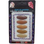 Melodi Scarf 5 Adet Çengelli Damla Eşarp Şal Türban Iğnesi Renkli ( Bej/kahverengi) - Bej - Kahverengi