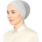 Melodi Scarf Fileli Dikişsiz Bone Açık Gri - Standart