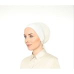 Melodi Scarf Fileli Dikişsiz Bone Ekru - Standart
