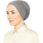 Melodi Scarf Fileli Dikişsiz Bone Koyu Gri - Standart