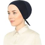 Melodi Scarf Fileli Dikişsiz Bone Lacivert - Standart