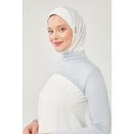 Melodi Scarf Kadın Tesettür Balıkçı Yakalı Boyunluklu Kolluk - Açık Gri - Standart