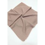 Melodi Scarf Kadın Tesettür Flamlı Eşarp Düz Flamlı Tülbent Sütlü Kahve