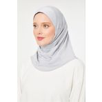 Melodi Scarf Kadın Tesettür Hijab Deniz Havuz Spor Uyumlu Bone Açık Gri