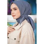 Melodi Scarf Kadın Tesettür Mio Caz Eşarp Hijab Gri Gri