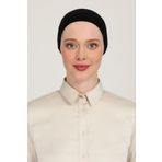 Melodi Scarf Kadın Tesettür Parisien Tüllü Climafit Likralı Nefes Alan Parizyen Dikişsiz Bone Siyah