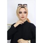 Melodi Scarf Kadın Tesettür Pratik Bambu Kraş Eşarp Bal Rengi