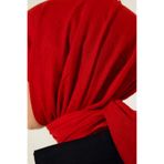 Melodi Scarf Kadın Tesettür Pratik Bambu Kraş Eşarp Kırmızı