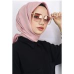 Melodi Scarf Kadın Tesettür Pratik Bambu Kraş Eşarp Pudra