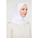 Melodi Scarf Kadın Tesettür Pratik Hijab Şal Beyaz