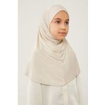 Melodi Scarf Tesettür Çocuk Namaz Bonesi Eşarbı Şalı Hijabı Açık Taş Rengi