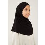 Melodi Scarf Tesettür Çocuk Namaz Bonesi Eşarbı Şalı Hijabı Siyah