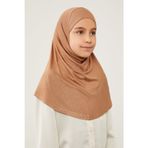 Melodi Scarf Tesettür Çocuk Namaz Bonesi Eşarbı Şalı Hijabı Tarçın