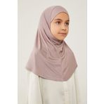 Melodi Scarf Tesettür Çocuk Namaz Bonesi Eşarbı Şalı Hijabı Vizon