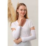 Melodi Scarf Tesettür Kolluk Beyaz - Standart