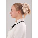 Melodi Scarf Topuz Tokası Eşarp Topuzu Kadife Bej - Standart