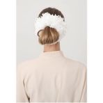 Melodi Scarf Topuz Tokası Slim Ince Eşarp Topuzu Beyaz - Standart