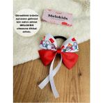 MELOKİDS 29 Ekim Tokası Çocuklu Kurdele Lastikli Toka - Kırmızı