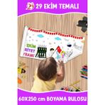 Melolisa 29 Ekim Temalı Dev Boyama Rulosu 60X250 cm Hepsi İçin Yaratıcılığı Teşvik Eden Renkli Kağıt