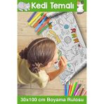Melolisa 30X100 cm Kedi Temalı Boyama Kağıdı