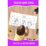 melolisa Anneler Günü Temalı 2,5 Metre Dev Boyama - Çocuk Eğitici Aktivite Boyama Rulo Kağıdı