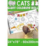 Melolisa Kedi Dev Boy Boyama Kağıdı - Farm Kids Coloring Roll - Giant Painting Paper Roll For Kids