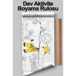Melolisa Safari Temalı 2,5 Metre Dev Boyama Rulosu - Çocuklar İçin Boyama Kağıdı