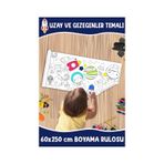 Melolisa Uzay Ve Gezegenler Temalı Dev Boyama Rulosu Bebek Ve Çocuk Için Eğitici 60x250 Cm Aktivite Kağıdı