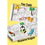 Melolisa Yaz Tatili Dev Boyama Kağıdı 2.5 Metre Tatil Aktivite Rulosu - Çocuk Eğitici Boya Rulo Kağıt