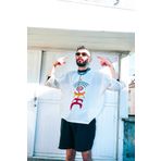 melongeneco Şile Bezi Oversize Bisiklet Yaka Handmade Kedinin Yolu T-shirt
