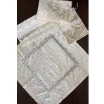 MELOŞ HOME 4 Parça Kadife Fransız Güpürlü Seccade Bohça Takımı cappucino 70 x 120
