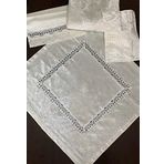 MELOŞ HOME 4 Parça Kadife Fransız Güpürlü Seccade Bohça Takımı krem 70 x 120