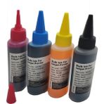 Melsan For Deskjet 1050A All-In-One - J410 Kartuş Dolum Mürekkebi Takım 4X100ML Set Mürekkep Muadil - Siyah