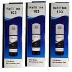 Melsan For Epson Ecotank L3250 Uyumlu Siyah Muadil Mürekkep 3X70 Ml (Toplam 210 Ml)