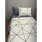 Melse Home Tek Kişilik Nevresim Takımı - Beyaz - Gri - 100 x 200 cm