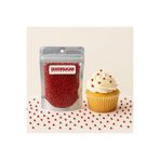 melt pastry & kitchen Pasta Süsleme Şekeri Boncuk Şeker 2mm Kırmızı 40 gr.