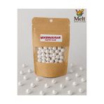 MELT PASTRY&KITCHEN Pasta Süsleme Şekeri Boncuk Şeker 8mm Metalik İnci Beyazı 40 gr.Sprinkles